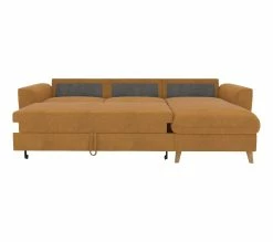 Acheter 👏 LINEA NATURA Canap&eacute; dangle convertible m&eacute;ridienne r&eacute;versible LAGO tissu Apache cognac 10 👍 -Linea Natura Soldes 2023 5907690908966 Z3