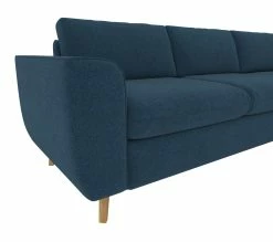 Promo ✔️ LINEA NATURA Canapé dangle convertible méridienne réversible LAGO tissu Malmo bleu 81 ✨ -Linea Natura Soldes 2023 5907690909314 D