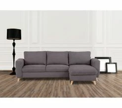 Meilleure affaire 😉 LINEA NATURA Canapé dangle convertible méridienne réversible LAGO tissu crown marron 🎁