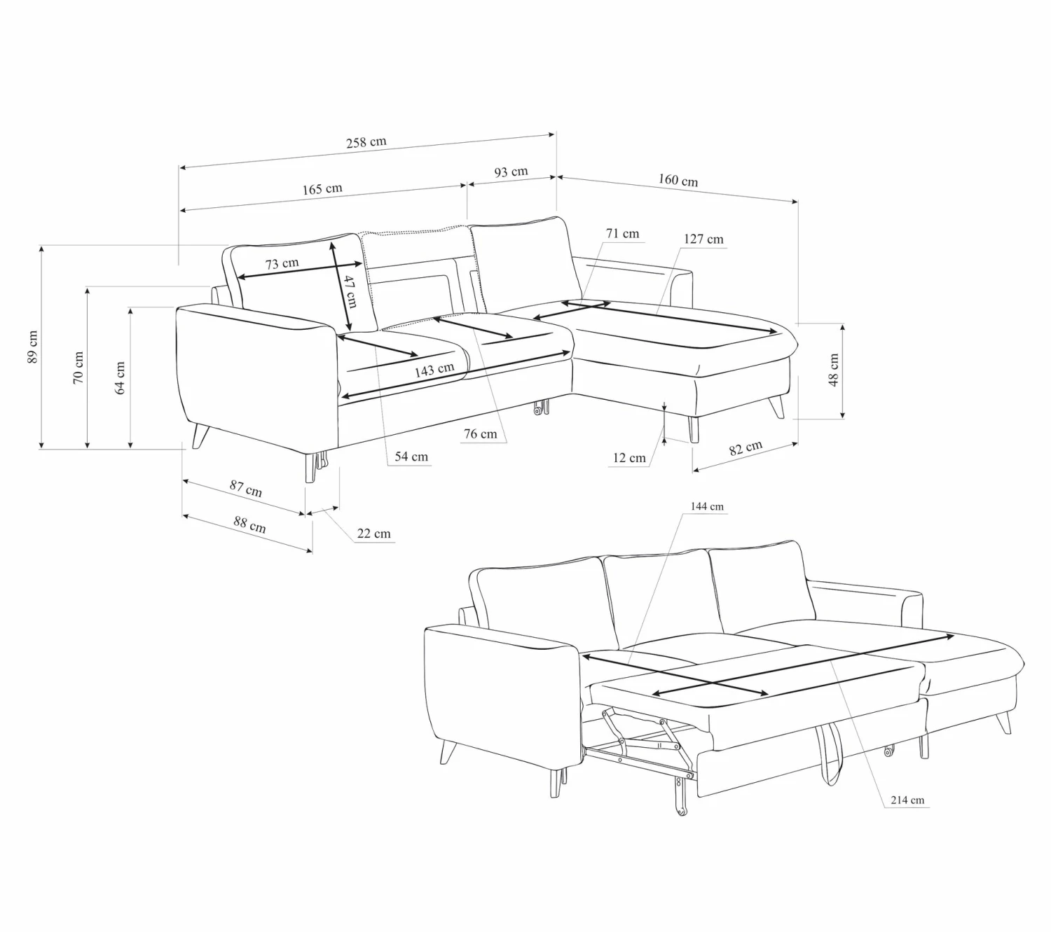 Meilleure affaire 😉 LINEA NATURA Canapé dangle convertible méridienne réversible LAGO tissu crown marron 🎁 18 Meilleure affaire 😉 LINEA NATURA Canapé dangle convertible méridienne réversible LAGO tissu crown marron 🎁 – Image 16