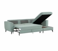 Budget 🌟 LINEA NATURA Canap&eacute; dangle convertible m&eacute;ridienne r&eacute;versible LAGO tissu Bergamo lichen pieds noi 🧨 -Linea Natura Soldes 2023 5907690919306 VO