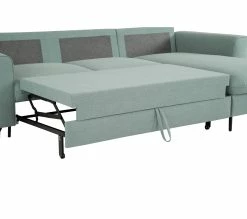 Budget 🌟 LINEA NATURA Canap&eacute; dangle convertible m&eacute;ridienne r&eacute;versible LAGO tissu Bergamo lichen pieds noi 🧨 -Linea Natura Soldes 2023 5907690919306 Z7