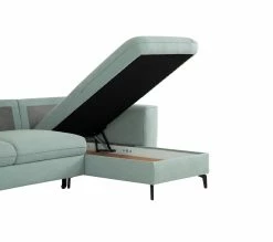 Budget 🌟 LINEA NATURA Canap&eacute; dangle convertible m&eacute;ridienne r&eacute;versible LAGO tissu Bergamo lichen pieds noi 🧨 -Linea Natura Soldes 2023 5907690919306 Z9