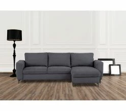 Promo đ LINEA NATURA Canapé dangle convertible méridienne réversible LAGO tissu crown ebene 20 â€ïž